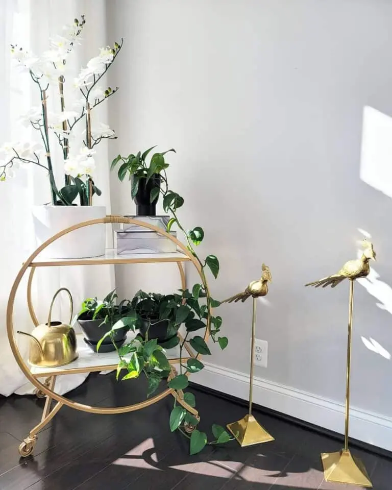 round bar cart decor ideas